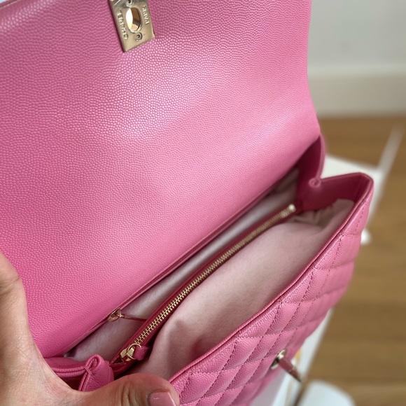 SOLD Chanel Coco Handle Bag in Pink - Picture 6 of 8